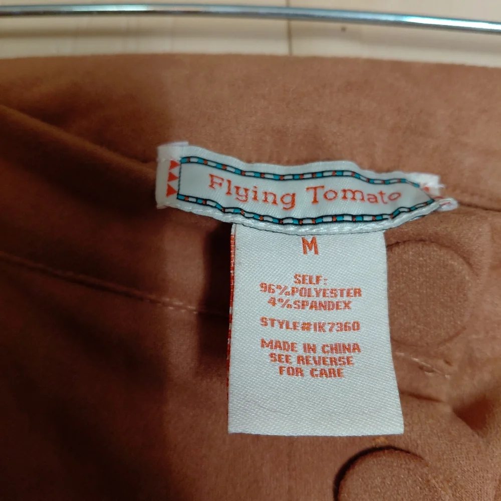 Flying Tomato Brown Fringe Mini Skirt Size M - Picture 5 of 6